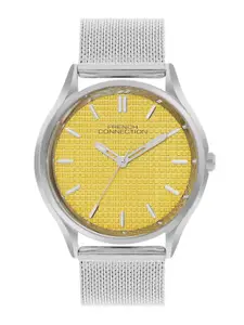French Connection Men Dial & Stainless Steel Bracelet Style Straps Analogue Watch FCN088SM