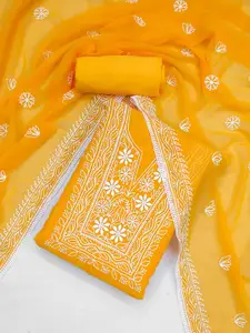 Panzora Ethnic Motifs Embroidered Thread Work Unstitched Dress Material