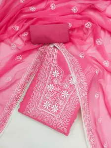 Panzora Ethnic Motifs Embroidered Thread Work Unstitched Dress Material