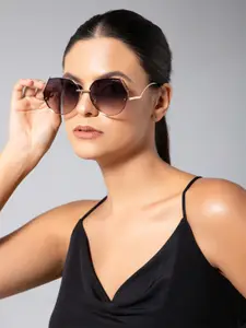 IDOR Women Metal Sunglasses with UV Protected Lens IDOR-8567-C2-P279