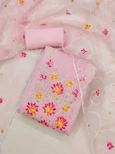 Panzora Floral Embroidered Sequinned Unstitched Dress Material