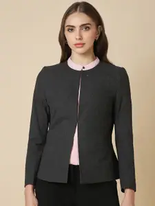 Allen Solly Woman Mandarin Collar Single-Breasted Casual Blazer