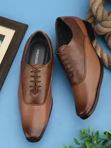 Provogue Men Textured Formal Derby Shoes