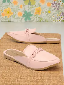 OPHELIA Women Mules with Buckles Flats