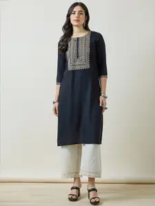Soch Women Rayon Embroidered Kurta With Zari