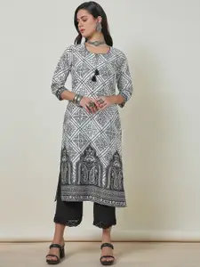 Soch Women Bandhani Print Kurta With Tassels