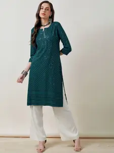 Soch Women Rayon Embroidered Kurta With Sequins