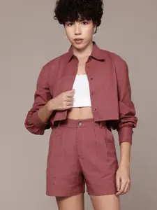 Roadster Pure Cotton Shirt With Shorts