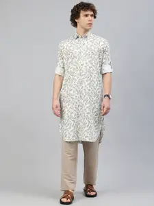 Majestic Man Men Quirky Printed Pure Cotton Kurta