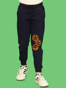 NUSYL Boys Emojis Printed Cotton Regular Fit Joggers