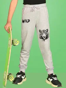 NUSYL Boys Graphic Printed Cotton Joggers
