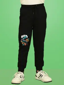 NUSYL Boys Dinosaur & Text Printed Ankle Length Joggers