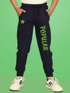 NUSYL Boys Text Printed Cotton Ankle Length Joggers Track Pant