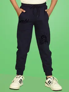 NUSYL Boys Graphic Printed Cotton Regular Fit Joggers