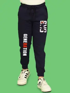 NUSYL Boys Typographic Printed Cotton Joggers