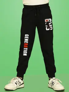 NUSYL Boys Typographic Printed Cotton Joggers