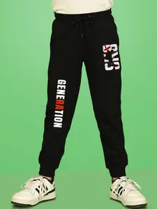 NUSYL Boys Typographic Printed  Ankle Length Joggers
