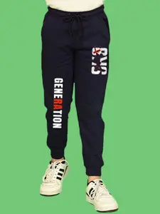 NUSYL Boys Typographic Printed Cotton Joggers