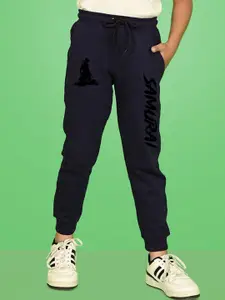 NUSYL Boys Typographic Printed Cotton Joggers