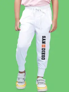 NUSYL Boys Typographic Printed Cotton Regular Fit Joggers