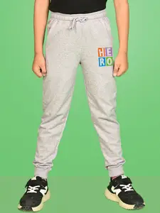 NUSYL Boys Typographic Printed Cotton Regular Fit Joggers