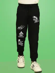 NUSYL Boys Graphic Printed Cotton Joggers