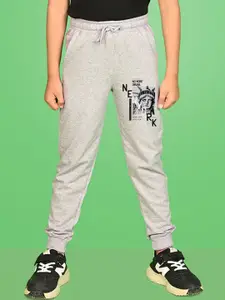 NUSYL Boys Graphic Printed Cotton Joggers Track Pants