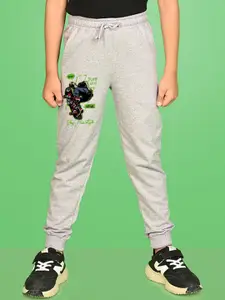 NUSYL Boys Cotton Graphic Printed Regular Fit Joggers