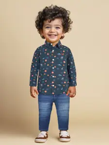 Allen Solly Junior Boys Opaque Printed Casual Shirt