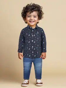 Allen Solly Junior Boys Opaque Printed Casual Shirt