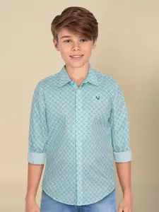 Allen Solly Junior Boys Slim Fit Opaque Printed Casual Shirt