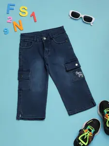 V-Mart Girls Cotton Mid-Rise Denim Shorts