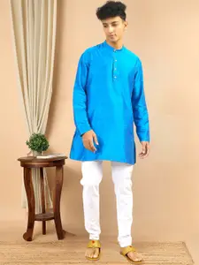 TATTVA Band Collar Long Sleeves Straight Kurta