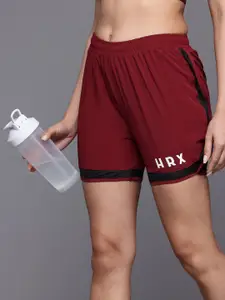 HRX by Hrithik Roshan Women Mesh Paneled Mid-Rise Rapid-Dry Training Shorts