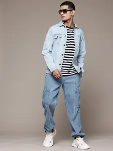 The Roadster Lifestyle Co. Men Straight Fit Cargo Style Jeans