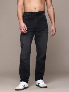 The Roadster Lifestyle Co. Men Embroidered Biker Fit Stretchable Jeans