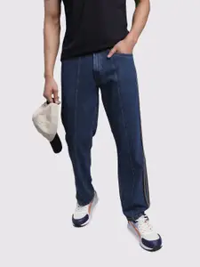 The Roadster Lifestyle Co. Men Side Stripe Detail Pure Cotton Jeans