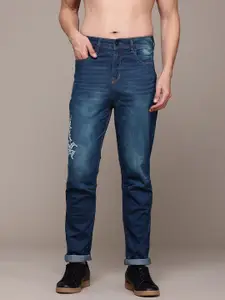 The Roadster Lifestyle Co. Men Biker Fit Embroidered Stretchable Jeans