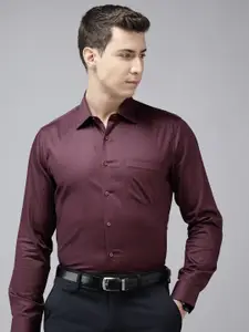 Van Heusen Slim Fit Printed Pure Cotton Formal Shirt