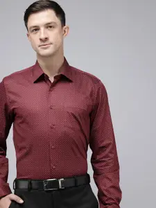 Van Heusen Pure Cotton Slim Fit Opaque Printed Formal Shirt