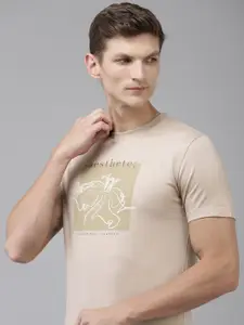 Van Heusen Printed Pure Cotton Slim Fit Pure Cotton T-shirt