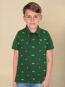 Allen Solly Junior Boys Sports Printed Polo Collar T-shirt