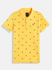 Allen Solly Junior Boys Printed Polo Collar Pure Cotton T-shirt
