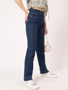 DressBerry Women Pure Cotton Straight Jeans