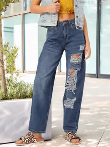 DressBerry Women Distressed Dreams Relaxed Fit Jeans
