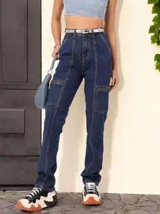 DressBerry Women Cargo Style Straight Jeans
