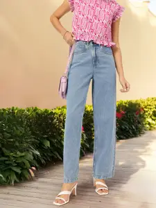 DressBerry Women High-Rise Baggy Fit Jeans