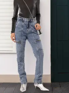 DressBerry Women Cargo Style Straight Jeans