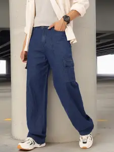 Kook N Keech Men Mid-Rise Cargo-Style Straight Fit Jeans