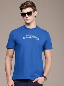 French Connection Men Brand Logo Printed Bio Finish T-shirt